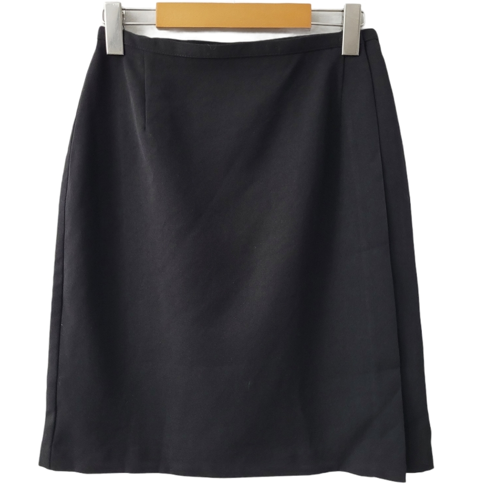 Jessica Side Wrap Black Wrap Skirt  Size : 08 Vintage